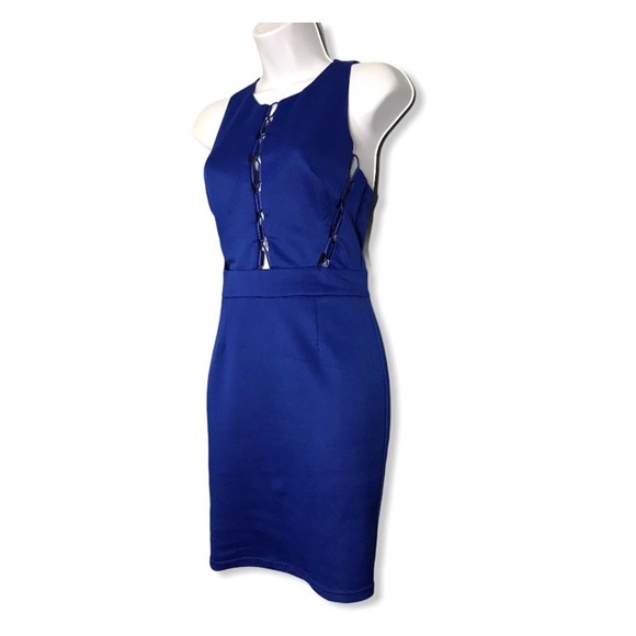 Entry | Royal Blue Dress w/ Chest & Side Cut Outs - Picture 1 of 10